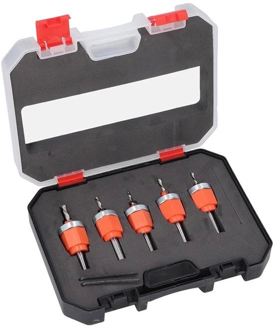 Set di bit - Bits - Magnetico - Nero - Precisione - Professionale - Adatto per uso generico - Piccola dimensione - 32 pezzi con Inbus, Torx, Phillips e Plakke Bits