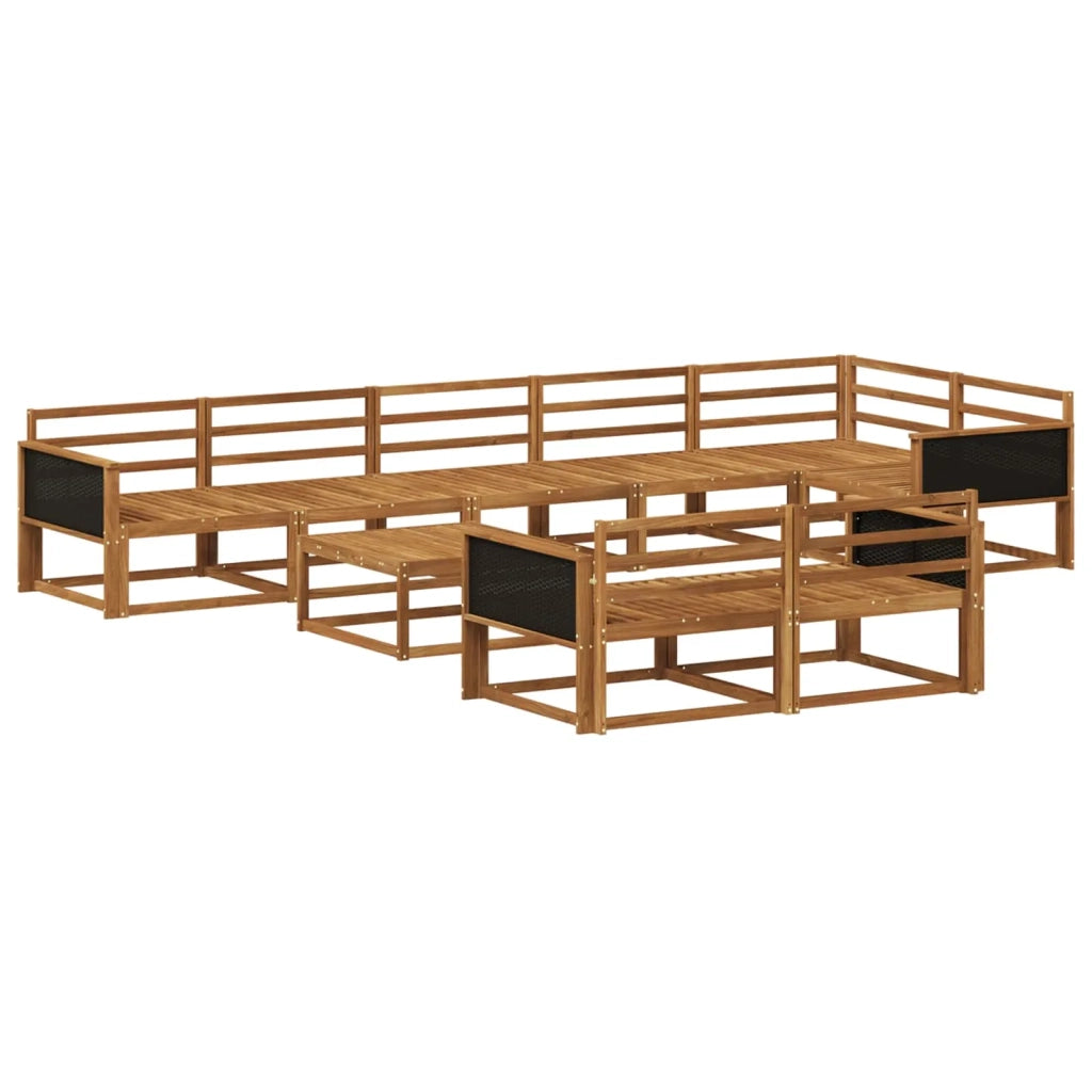 Set di divani da esterno 9 pcs Naturale