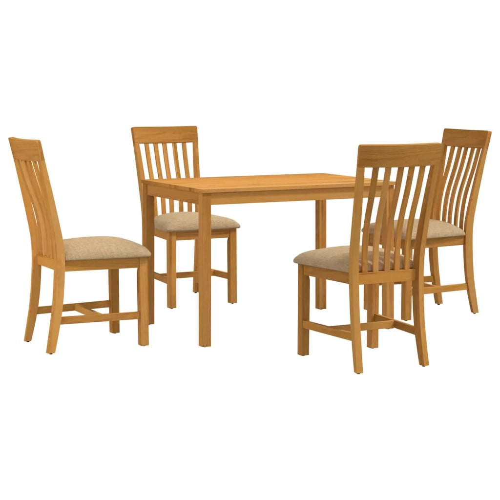 Set da pranzo 5 pz Beige Legno di Quercia Massello 3430245