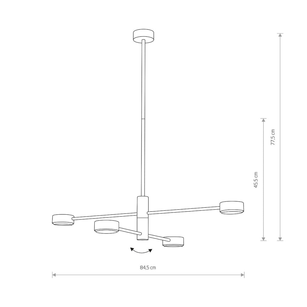 Plafoniera LED Nowodvorski Orbit nera metallo 4xGX53