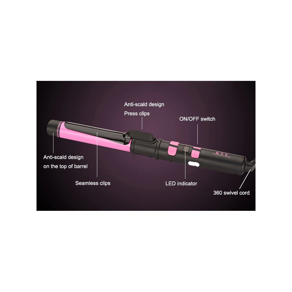 Trade Shop - Piastra Per Capelli Rotante In Ceramica Professionale 35w Liscio Ricci 2 In 1 -