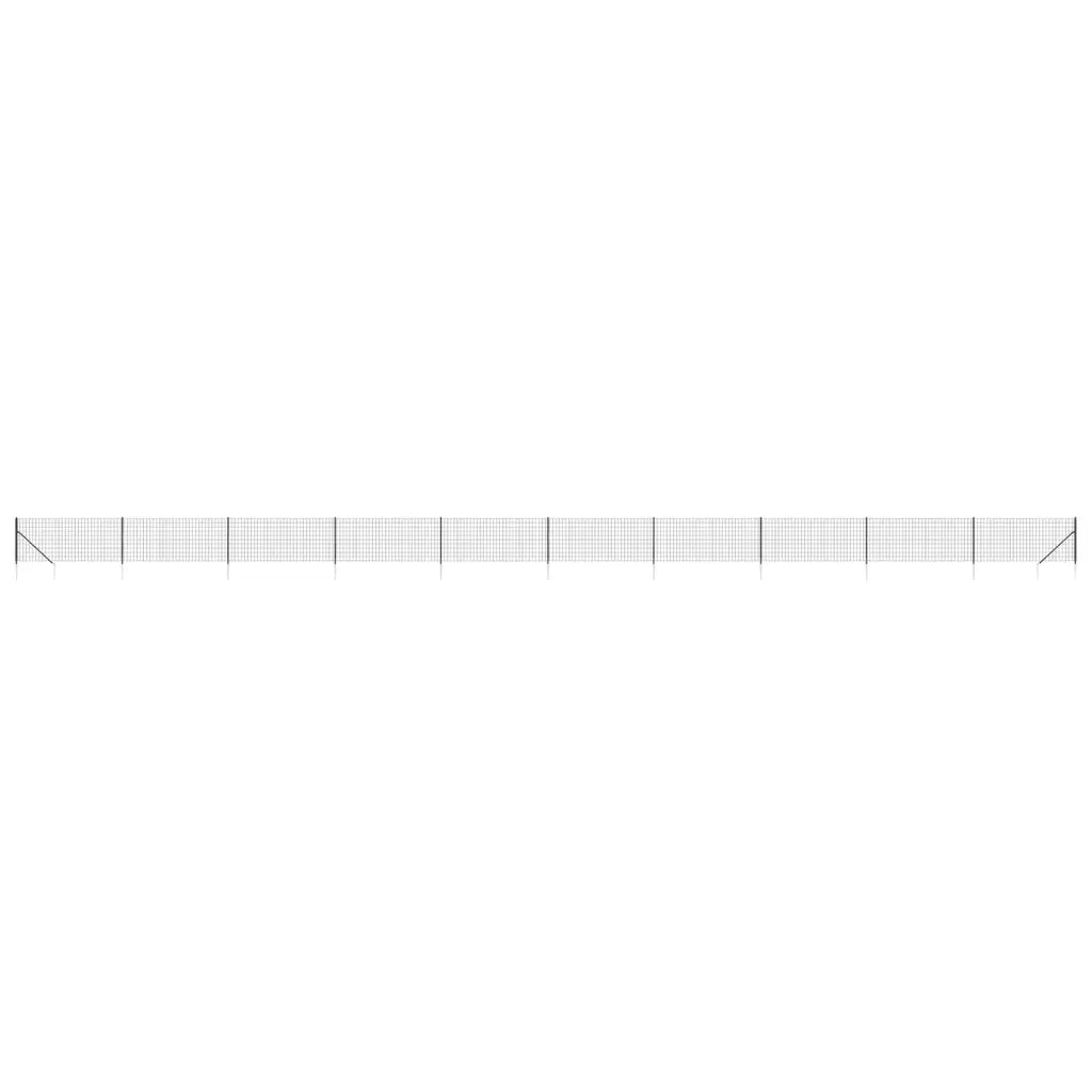 Recinzione Metallica con Picchetti Ancoraggio Antracite 1x25 m 154265