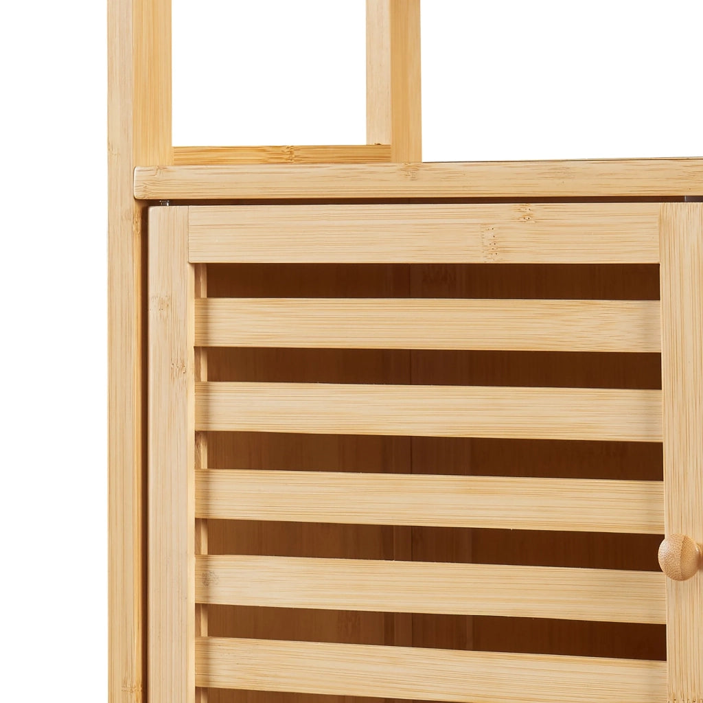 Scaffale dal design senza tempo per soggiorno camera da letto o bagno 158 x 60 x 26 cm bambù naturale 03_0011187