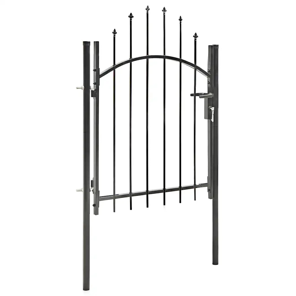 Cancello da Giardino Woerden in Acciaio 1x1 m Nero CFW8331073