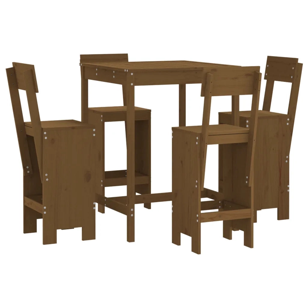 Set Bar da Giardino 5 pz ambra in Legno Massello di Pino 3157802