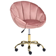 Elegante sedia da ufficio girevole in velluto rosa con base regolabile in altezza Design moderno Home Office