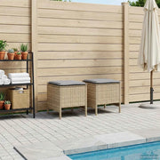 Poggiapiedi da Giardino 2 Pezzo Beige e Grigio Chiaro 42025386