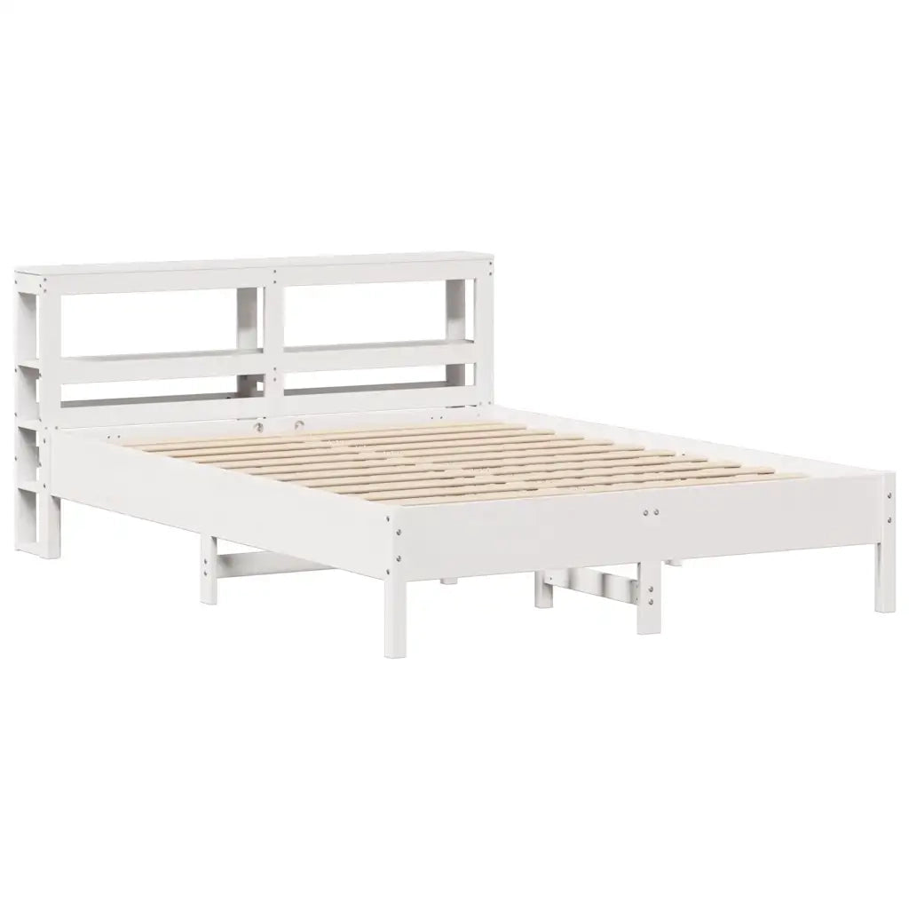 vidaXL Letto senza Materasso Bianco 140x190 cm Legno Massello di Pino