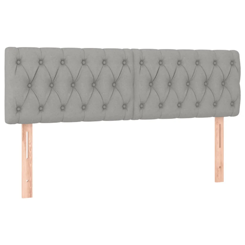 Letto a Molle Materasso e LED Grigio Chiaro 160x200 cm Tessuto cod mxl 45554