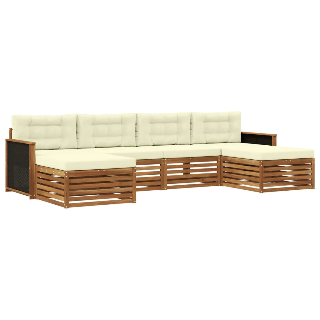 Set di divani da esterno 6 pz Legno di Acacia Massello 3383673