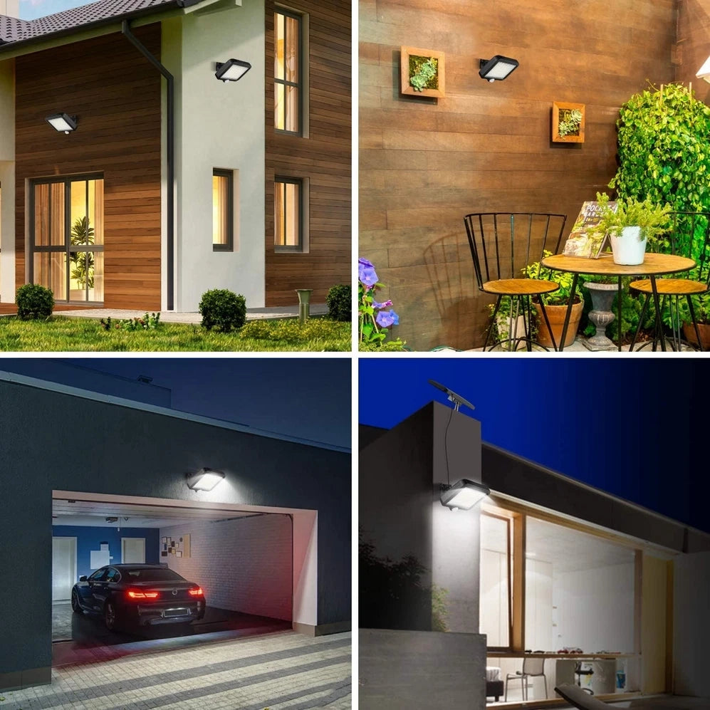 2X FARO FARETTO LED ESTERNO 30W A ENERGIA SOLARE LUCE GIARDINO SENSORE MOVIMENTO