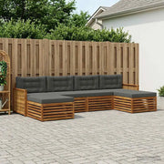 Set divani con cuscino 6 pcs Legno di Acacia Massello 3383690