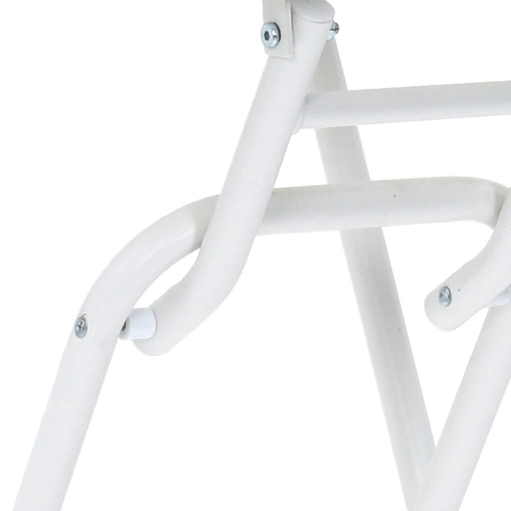 Tavolo da Giardino Pieghevole Bianco Ã˜50x72 cm Acciaio