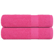 Asciugamani Doccia 2 pz Rosa 70x140 cm 360 g/mÂ² 100% Cotone