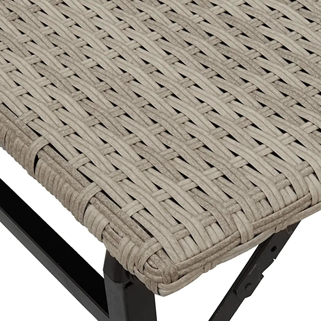 Set Pranzo da Giardino Pieghevole 5 pz | Set Salotto da Giardino Grigio Chiaro Polyrattan