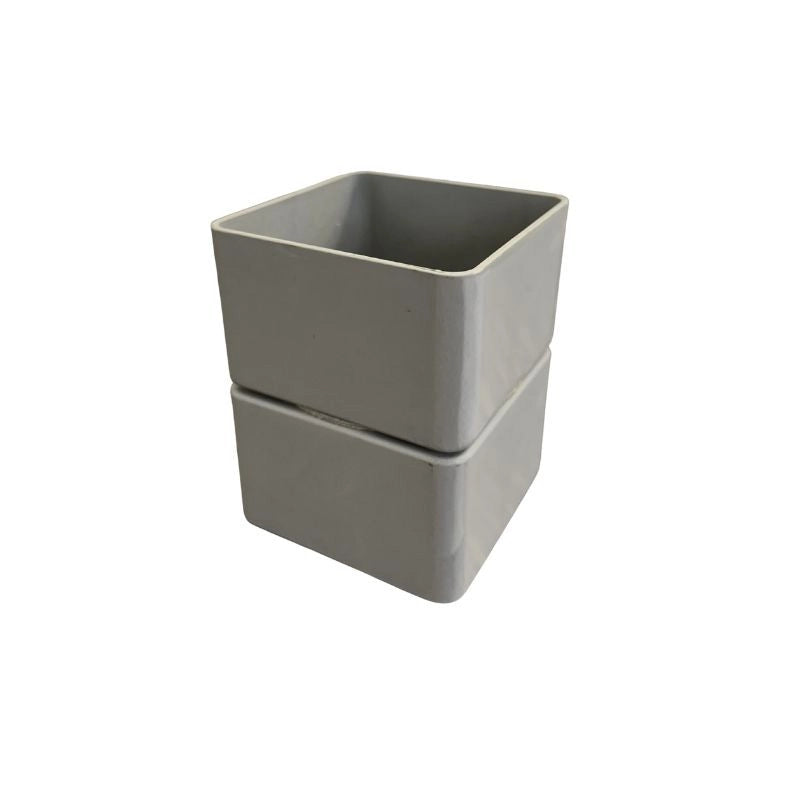 Manicotto quadro femmina - femmina : Colore - Grigio, Diametro - 80x80