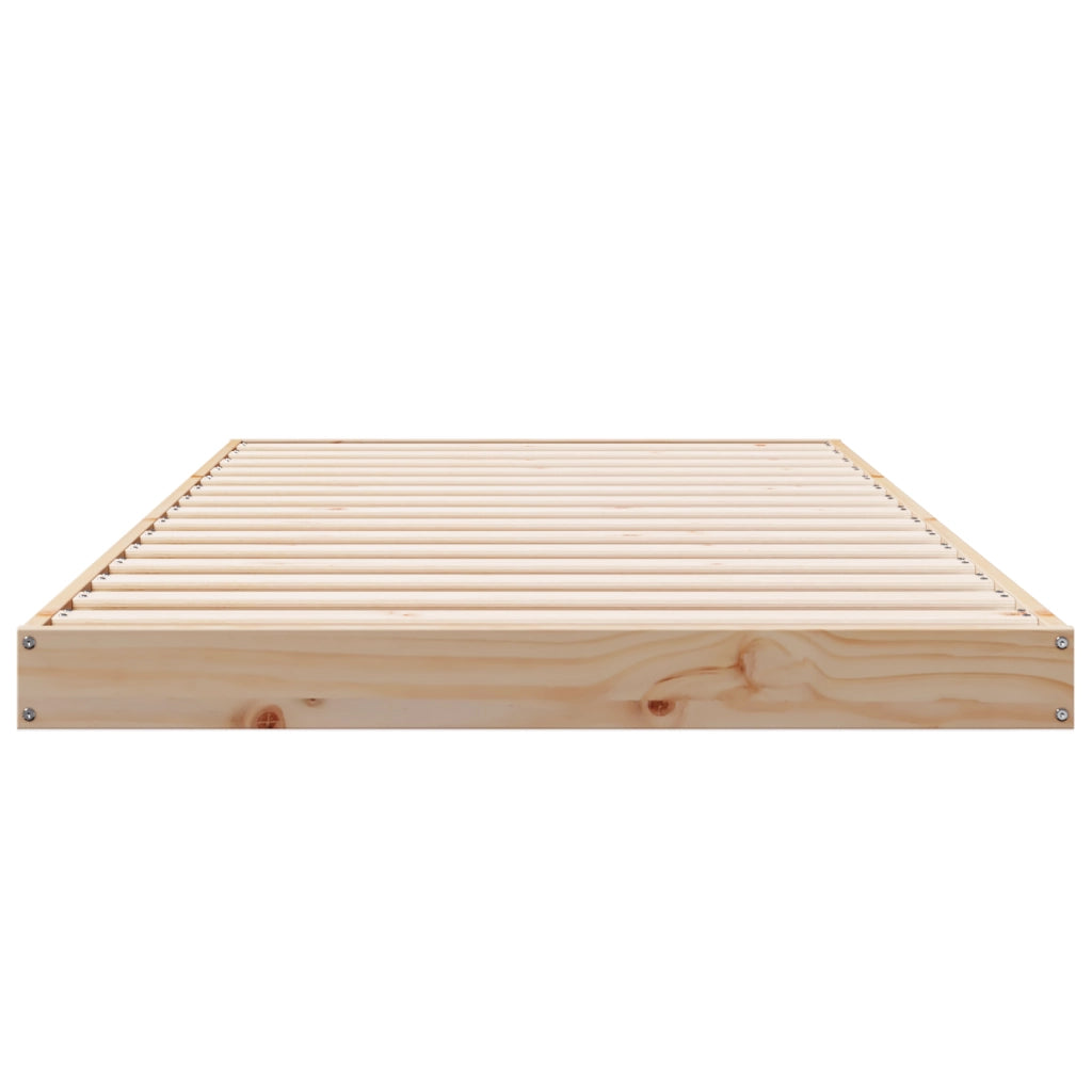 Struttura del letto a pavimento  100x210 cm in legno massello di pino