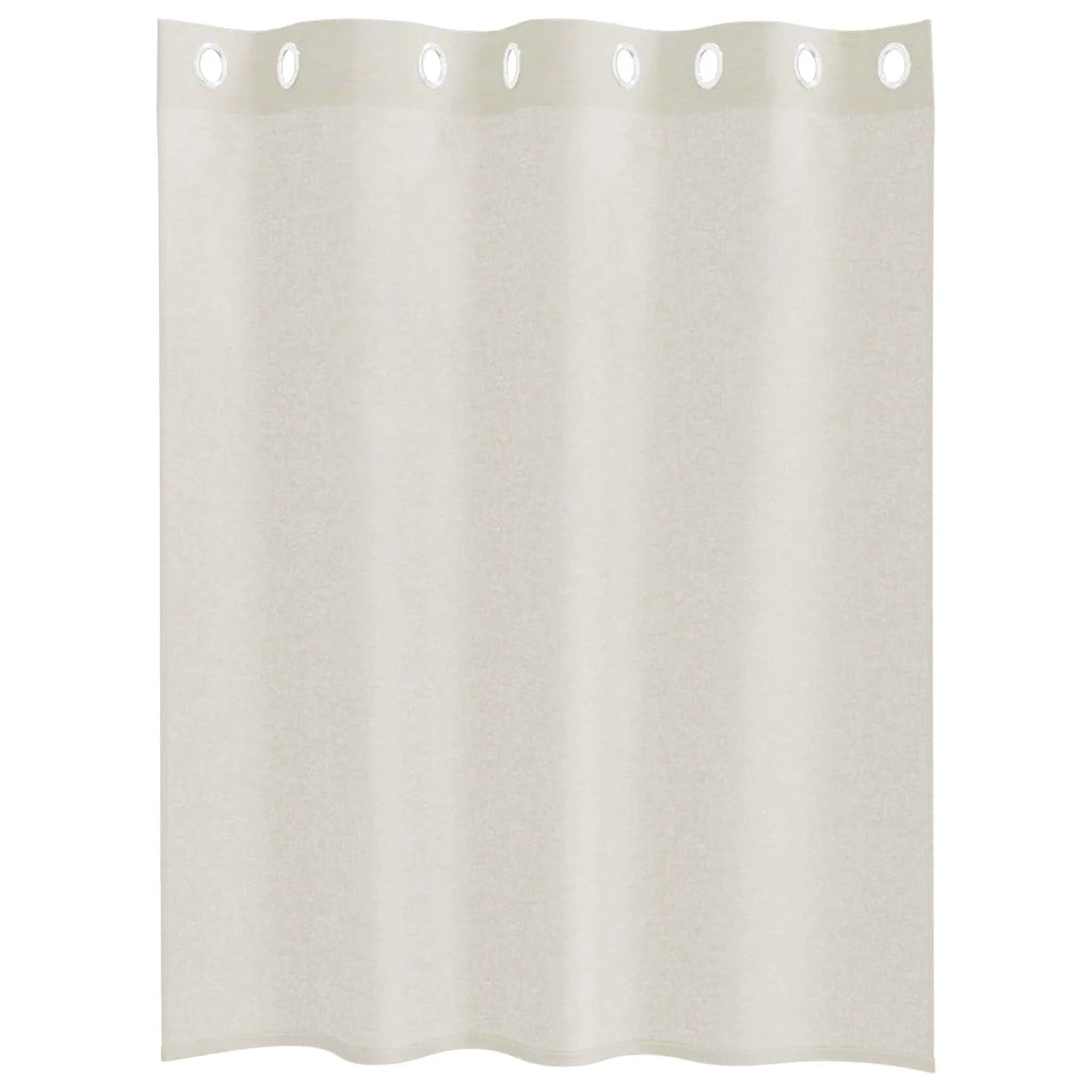 Tenda in Velo con tende 2 pcs Crema 140 x 140 cm Poliestere 4107987