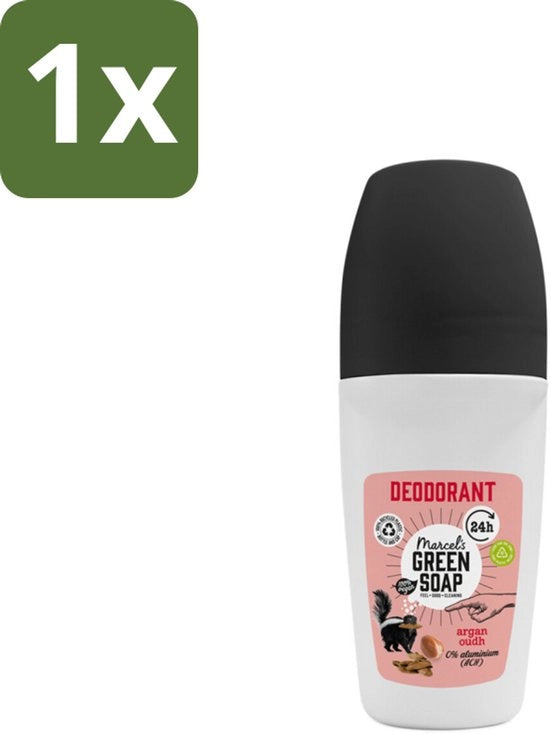 1 x Sapone Verde - Rotolino Deodorante - Argan & Oudh - Freschezza Lunga - 50 ml - Rotolino Deodorante - Argan & Oudh - Freschezza Lunga - Deodorante Naturale - Deodorante Vegano