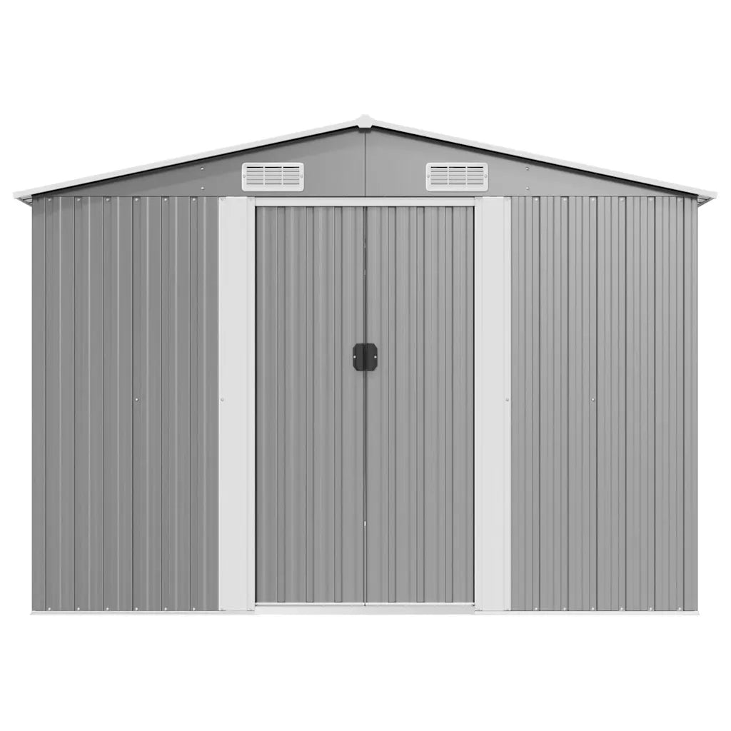 Capanno da Giardino 257x392x181 cm in Metallo Grigio cod mxl 65890