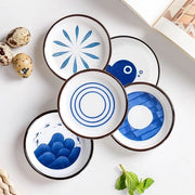 Set di Piatti per Snack - Mini Piatto per Spezie - 5-Del Set - Diametro 87 cm - Piatti in Ceramica - Piccoli Piatti per Tisane