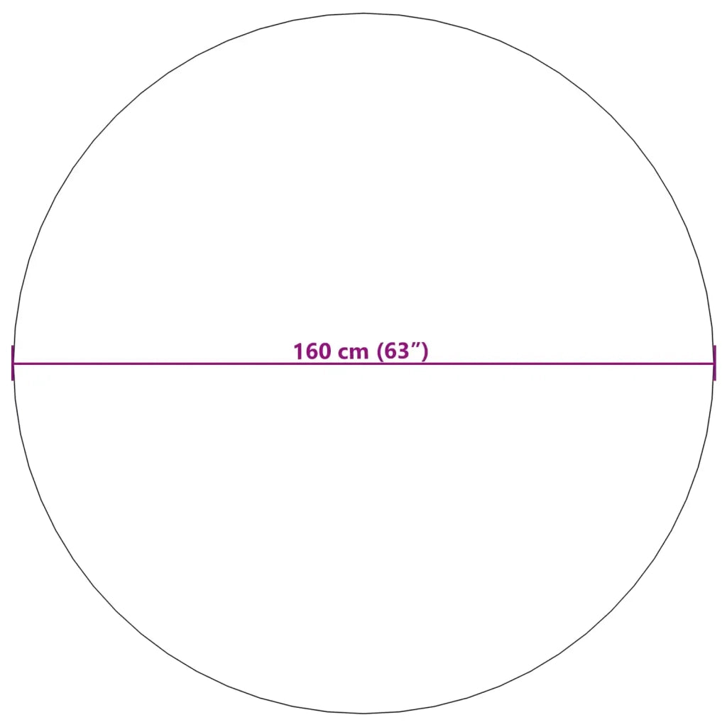 Tappeti per area Rotondo PALMERAS Beige Ø 160 CM Poliestere 42022646