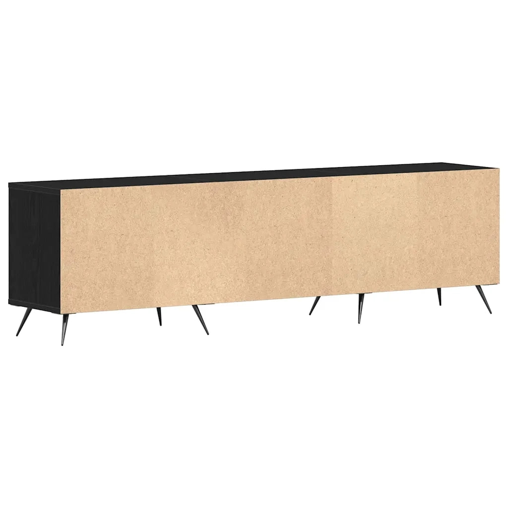 Mobile TV Rovere nero 150 x 30 x 44,5 cm Legno multistrato 862136