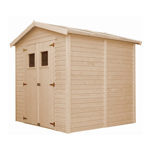 Casa da giardino in legno naturale CON PAVIMENTO IMPREGNATO H228x222x233 cm/4,08 m²- TIMBELA M351+M351G
