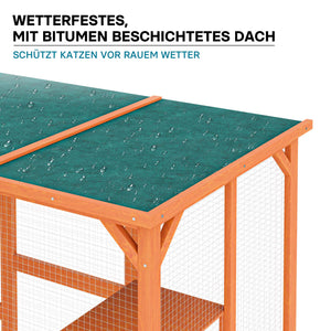 Recinto per gatti da esterno resistente alle intemperie 168 x 82 x 166,5 cm 6 piattaforme Parco Gabbia