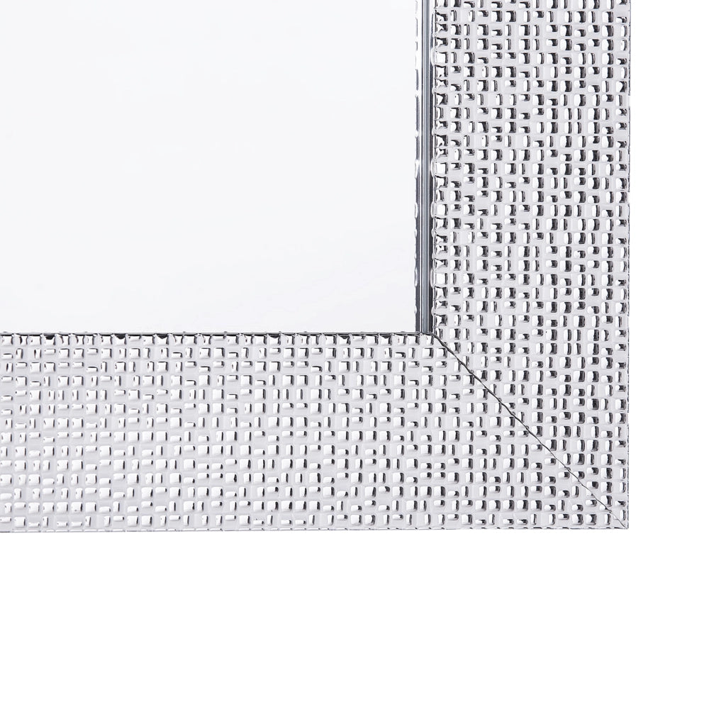 Specchio sospeso da parete argento 50 x 130 cm verticale soggiorno camera da letto comò finitura gesso