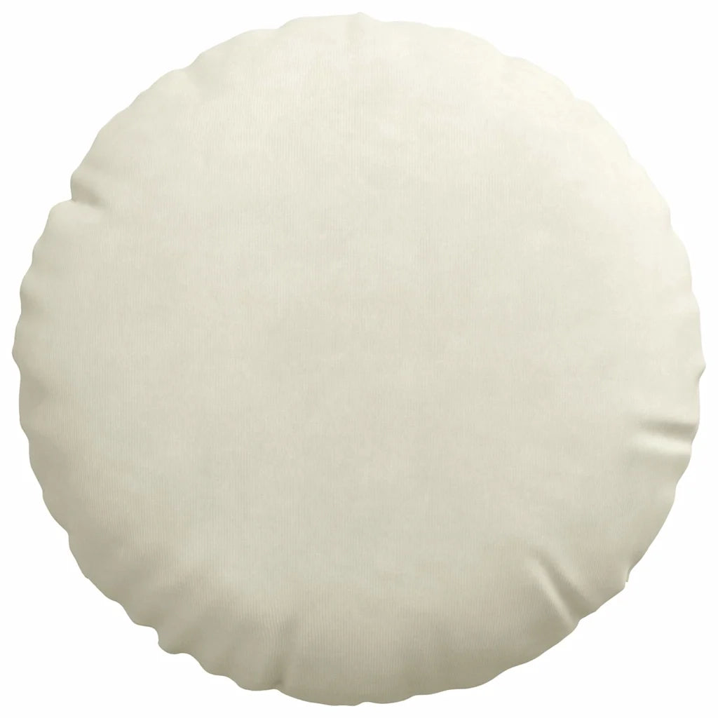 Cuscini per Seduta 2 pcs Crema Ø30 x 13 cm Velluto