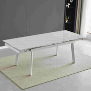 Tavolo allungabile bianco 160x90x76 cm