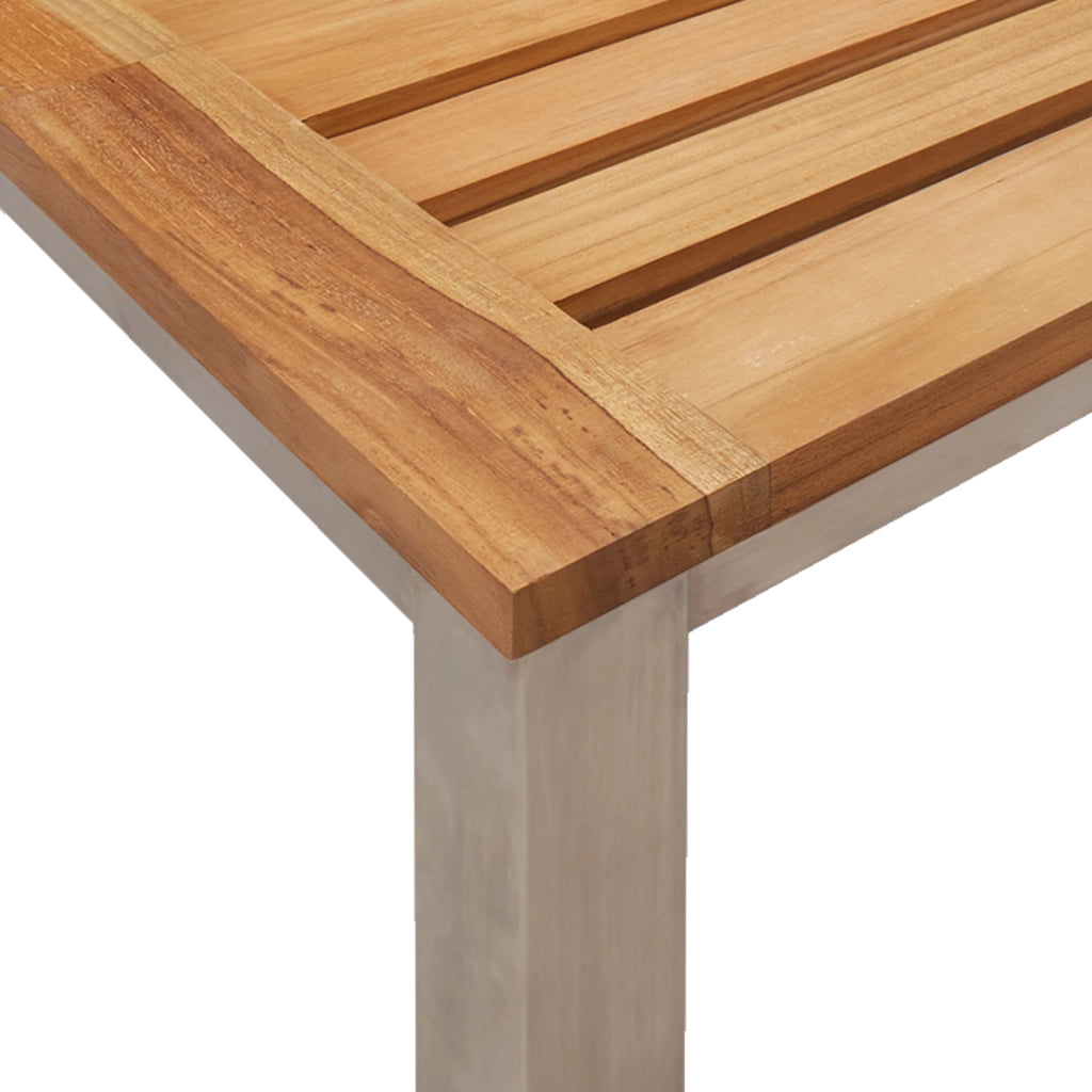 Lettino con Sedie da Giardino 3 pezzi in Legno Massello di Acacia