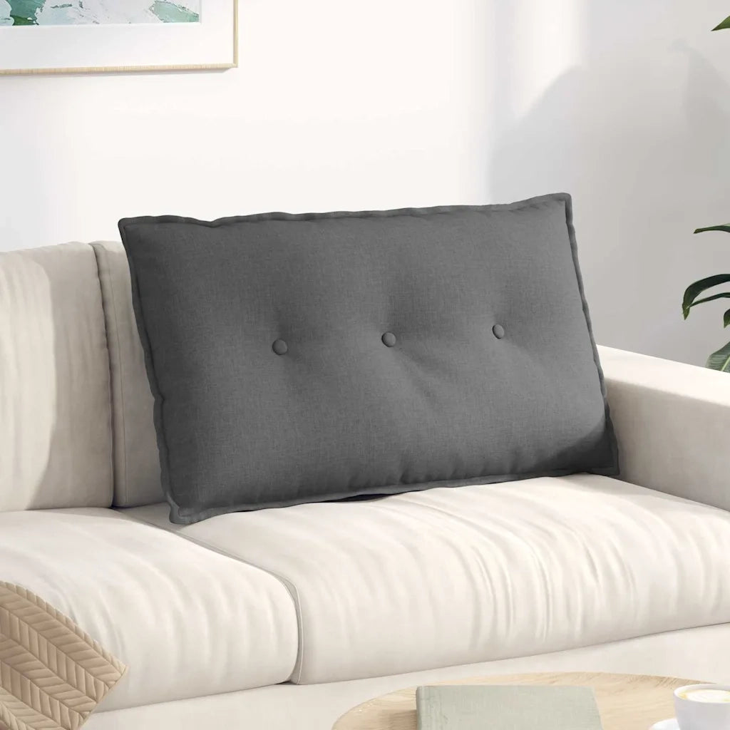 Cuscino per Schiena | Cuscino dorsale Grigio scuro 80 x 19 x 50 cm Tessuto