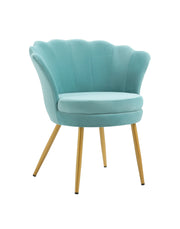 Poltrona Conchiglia Camera da Letto in Velluto Design Moderno Maddina Tiffany