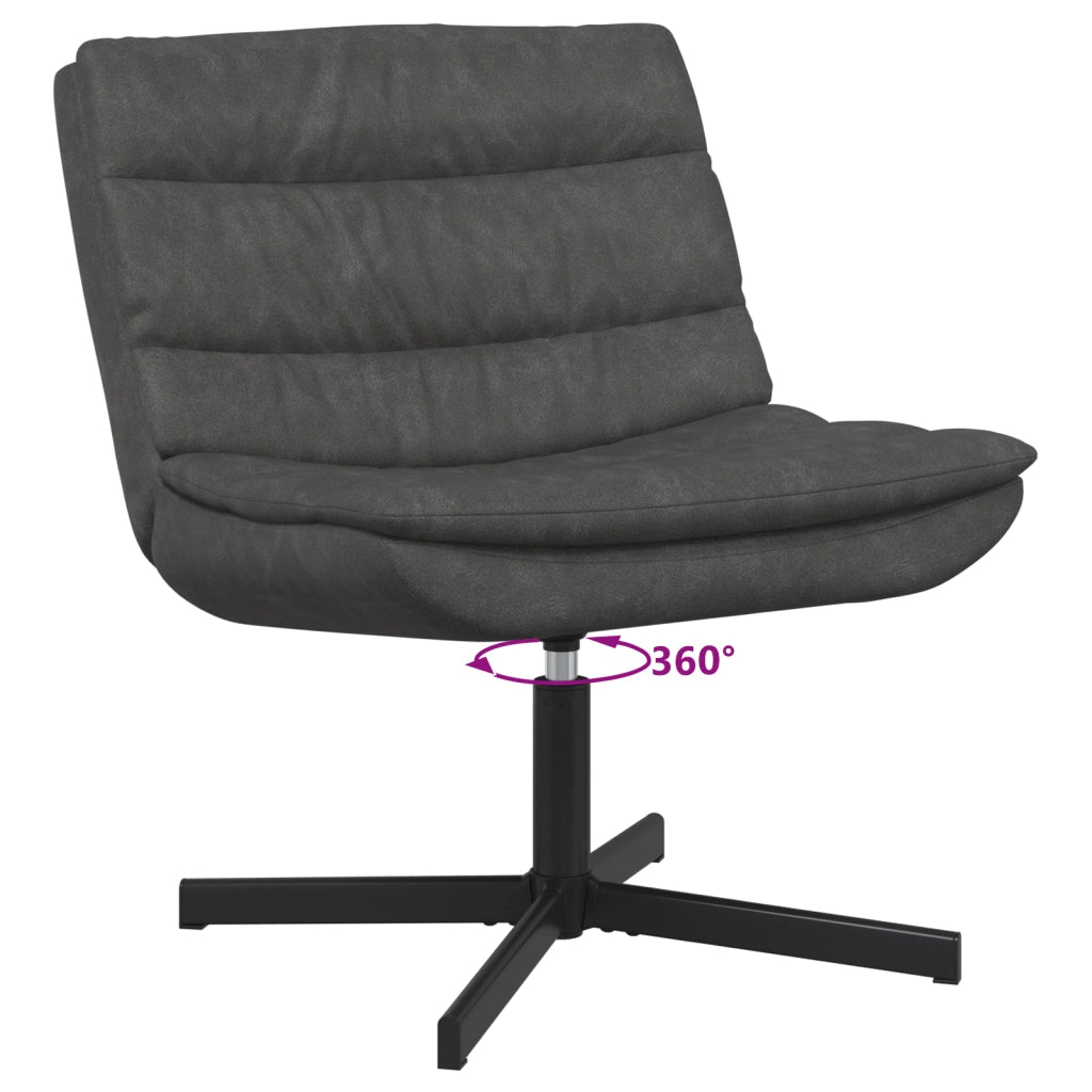 Sedia Girevole Nero Jet Poliestere, Metallo Standard Girevole