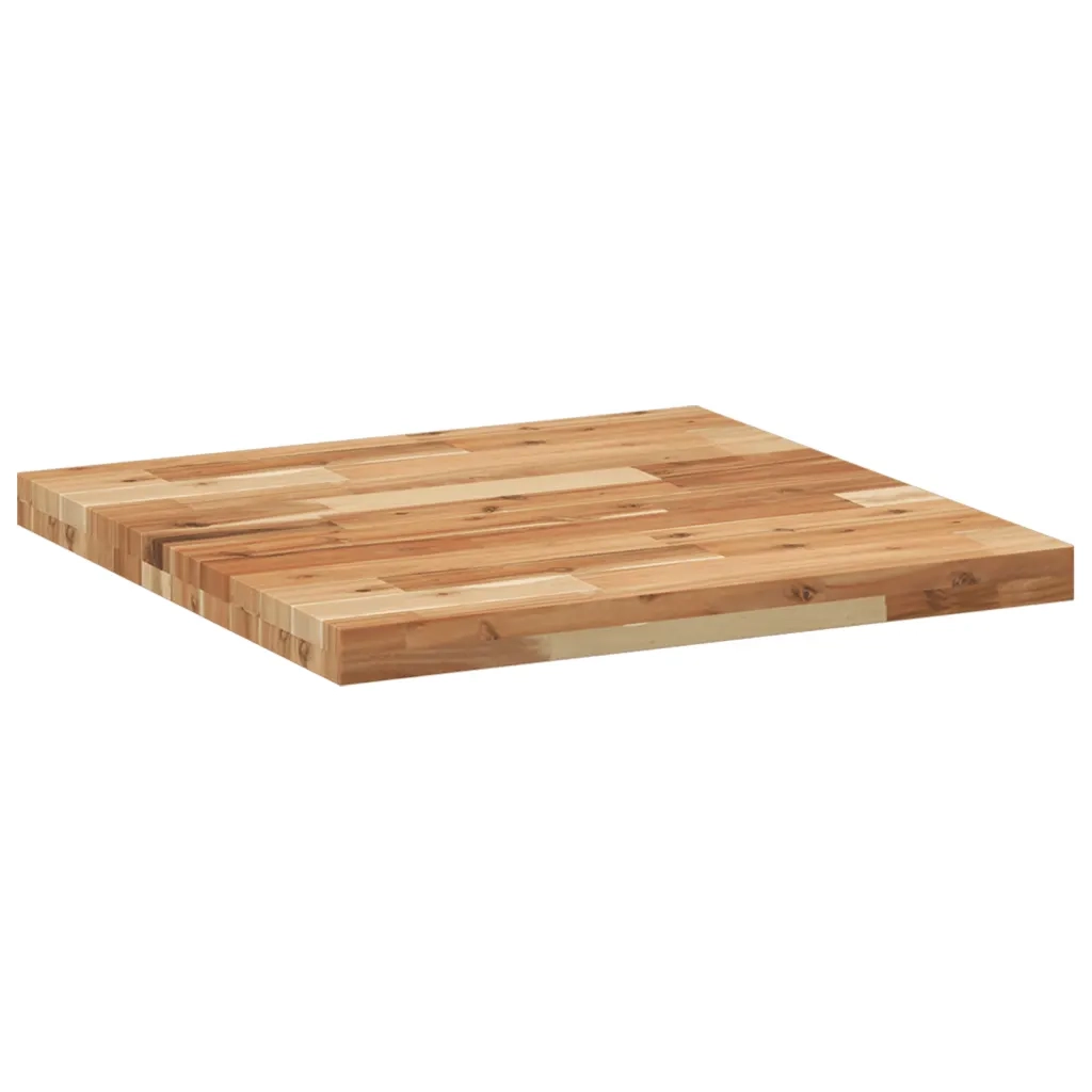 Piano Tavolo | Superficie Tavolo | Piano Scrivania Quadrato 60x60x4 cm in Legno Massello di Acacia