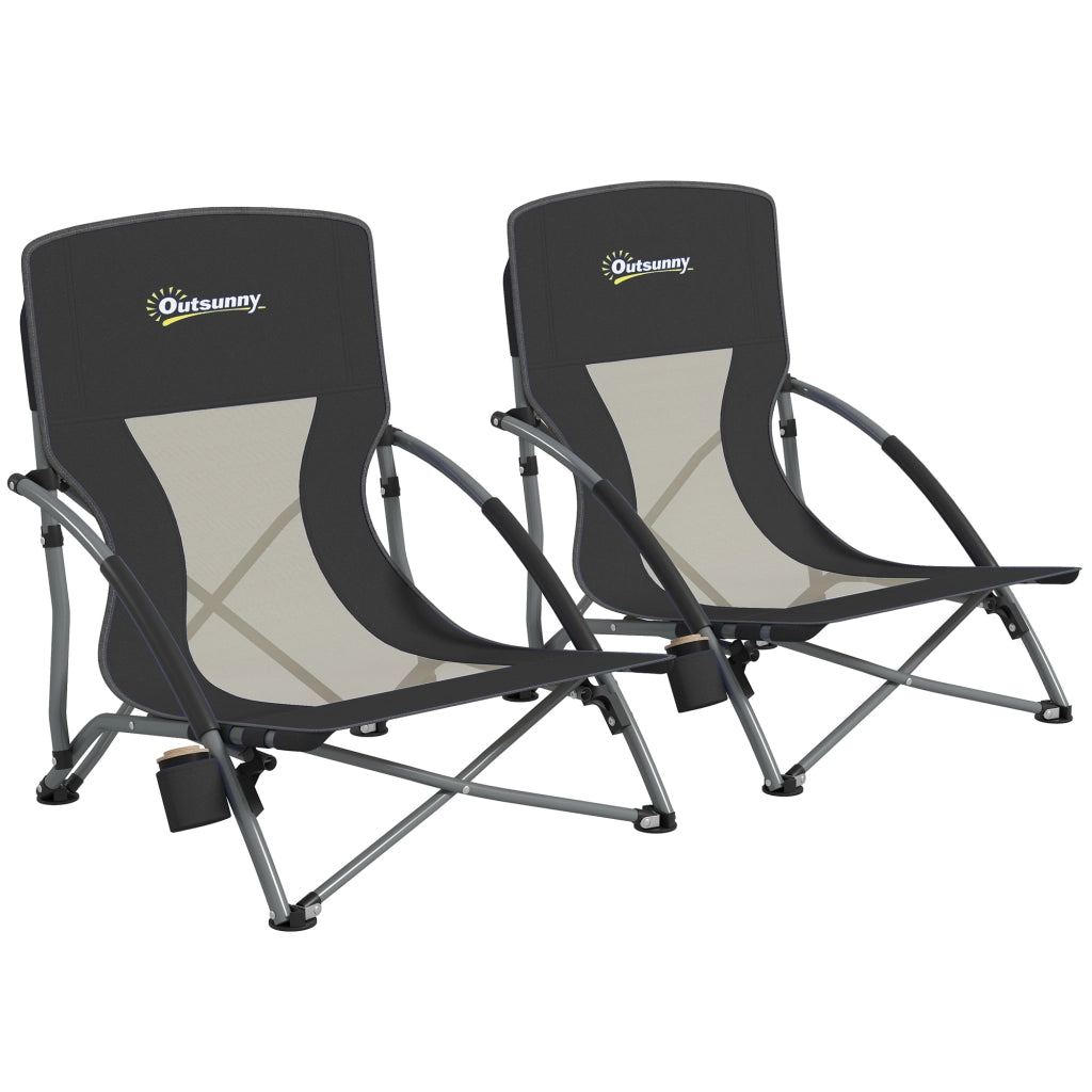 Sedia da giardino pieghevole ¨C zephmum ¨C nero 58x55x62 cm