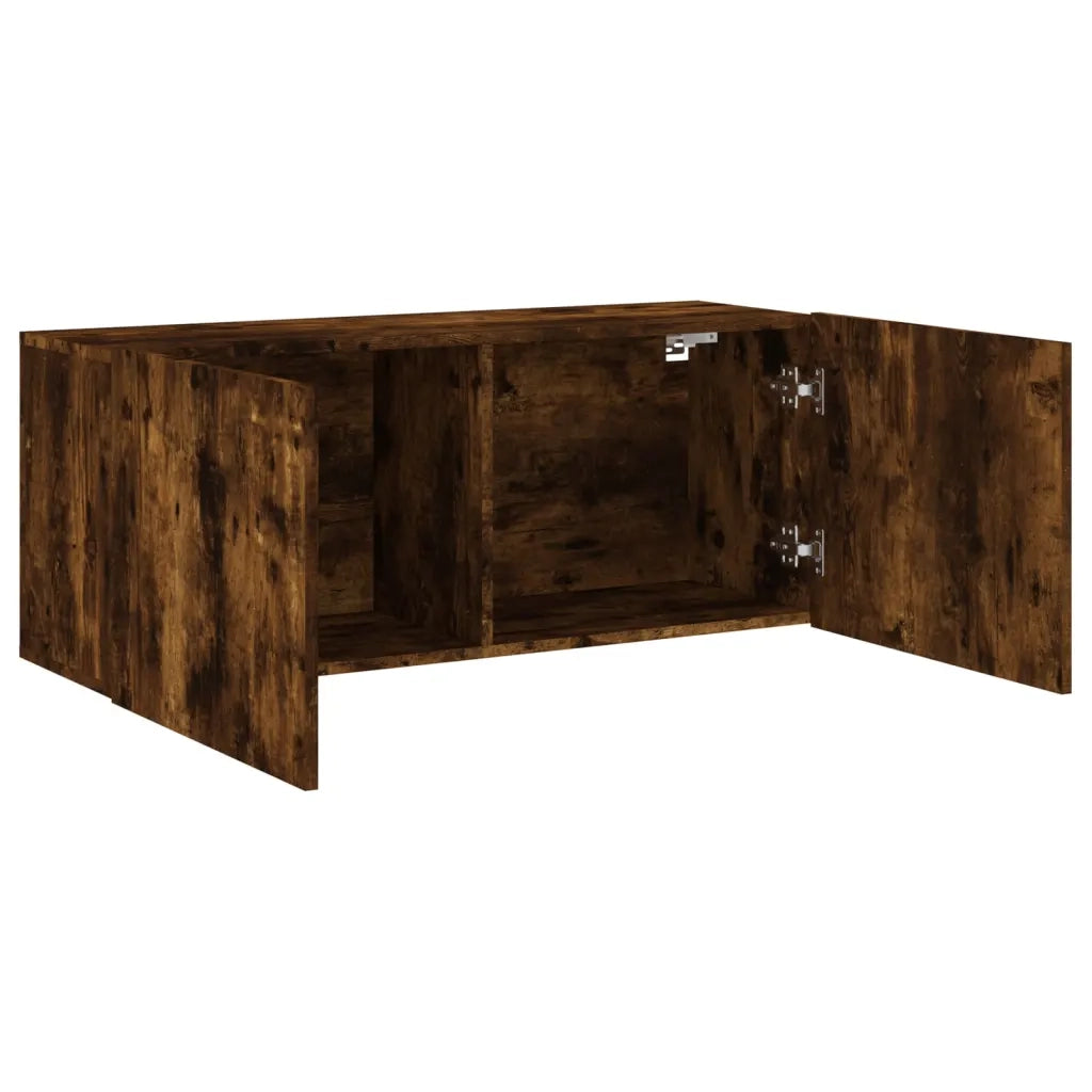 Mobile TV a Parete Rovere Fumo 100x30x41 cm 836970