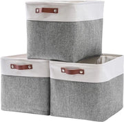 Scatole di archiviazione, Set di 3 Cubi di archiviazione in tessuto per mensole Kallax, armadietti