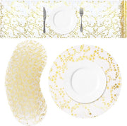 Set di placchette da tavola a forma di stella d'oro con mesh e pailletten metallici glitter.