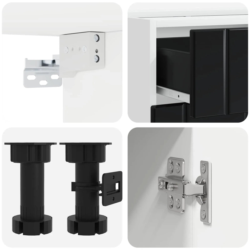 Unità Cucina LUCCA 8 pcs Nero Legno ingegnerizzato 3438154