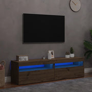 vidaXL Mobili Porta TV con LED 2 pz Artigianale in Legno Multistrato