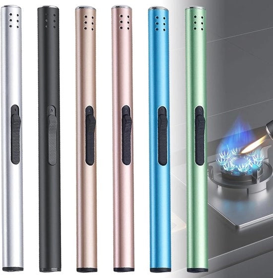 6 accessori per accendino lunghi con maniglia - 176 cm - per candele, barbecue, cucina, camino, campeggio - regali per uomini - senza gas .