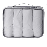 Trade Shop - Organizer Viaggio Organizza Valigia Bagagli Borsa Per Vestiti 30x20x12cm Grigia 87718 -