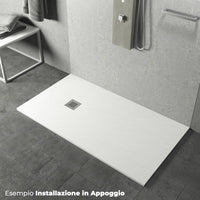 Piatto Doccia in Pietra 70x110 cm Pedrinelli Ardesia Stone Side Bianco