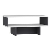 Tavolino con vano contenitore 36,4 x 80 x 45 cm bianco/antracite 03_0008468