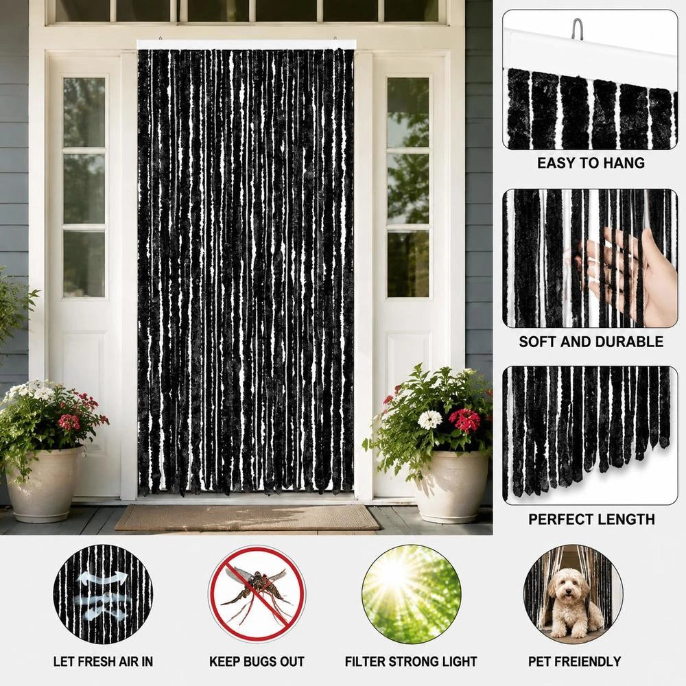 Insect Screen Curtain Anthracite 90x220 Cm Chenille