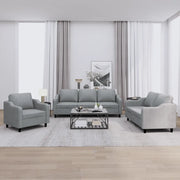 Set di Divani 3 pz con Cuscini Grigio Chiaro in Tessuto 3201770