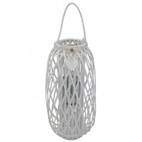 Lanterna Caroline   in Vimini Bianco